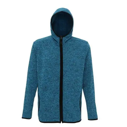 Tri Dri Mens Melange Knit Fleece Jacket
