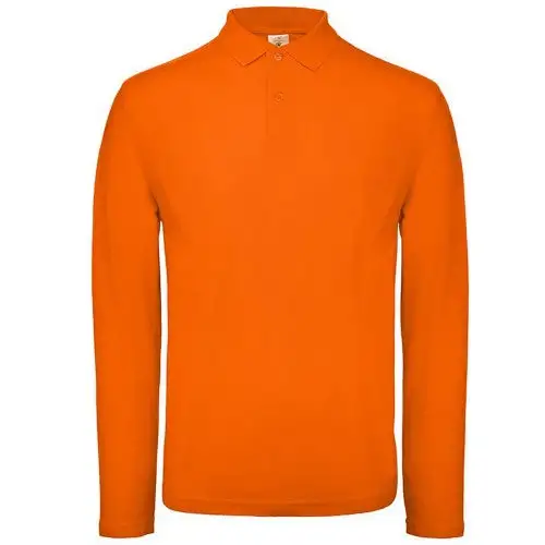B&C Collection Mens Long Sleeve Polo Shirt