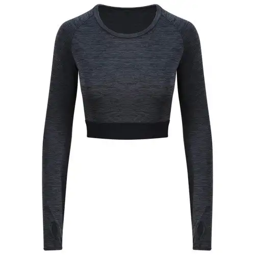 AWDis Just Cool Womens/Ladies Girlie Long-Sleeve Crop Top