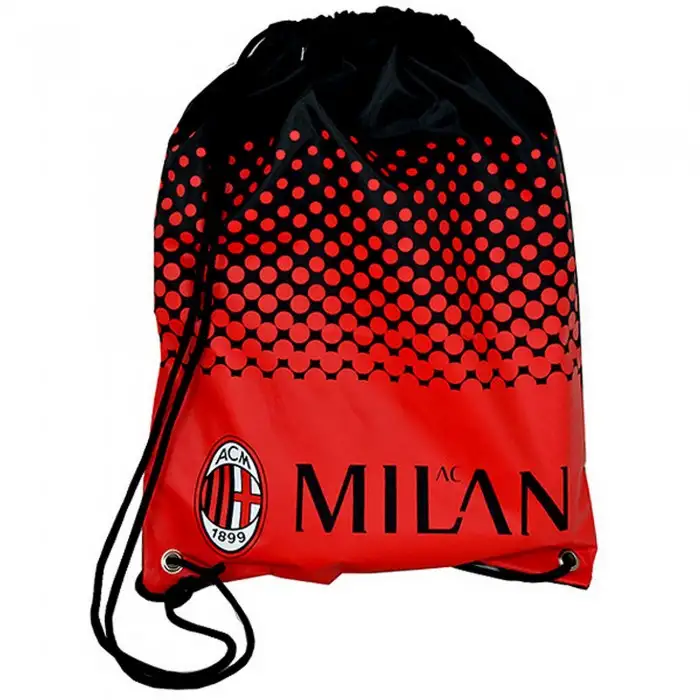 AC Milan Official Fade Football Crest Design Gym Bag