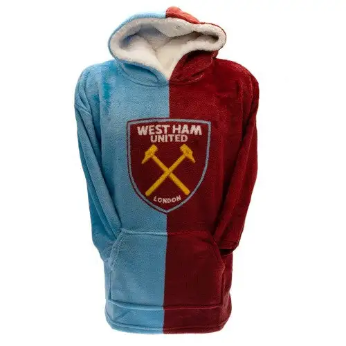 West Ham United FC Unisex Adult Hoodie Blanket