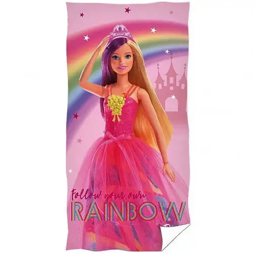 Barbie Follow Your Own Rainbow Beach Towel