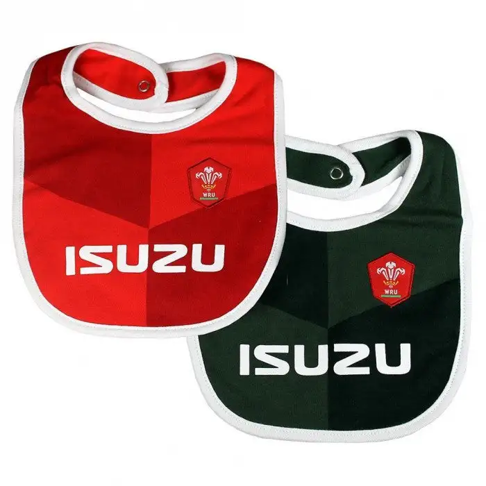 Wales RU Baby Bibs (Pack Of 2)