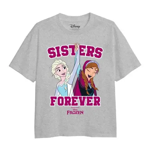 Frozen Girls Sisters Forever Heather T-Shirt