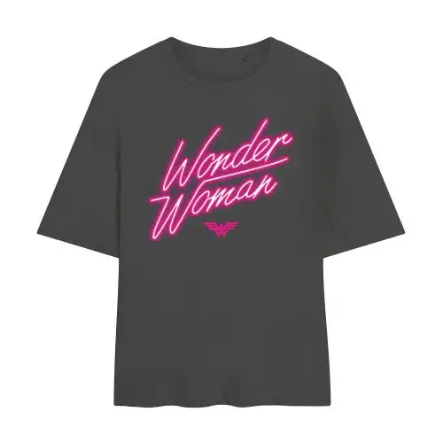 Wonder Woman Womens/Ladies Neon Logo T-Shirt
