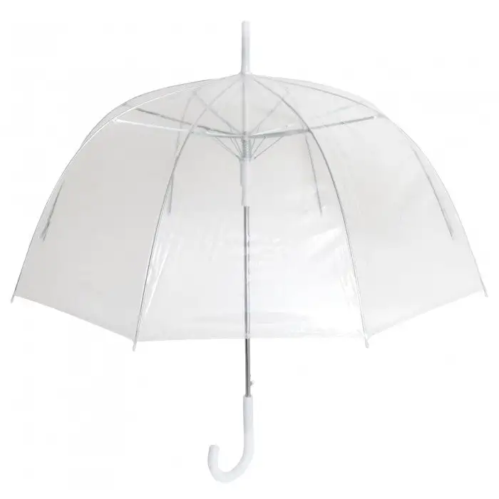 Ladies/Womens Plain Transparent Dome Automatic Umbrella