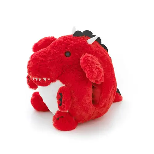 Red Dragon Fluffy Faux Fur Giant Hand Warmer