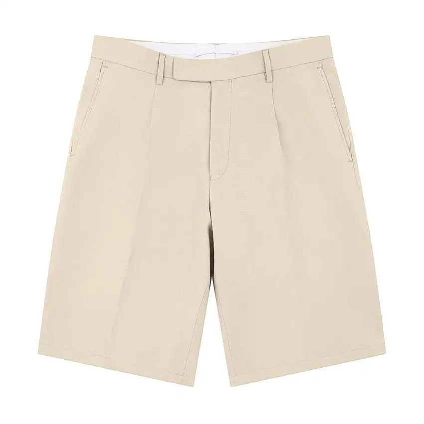 Tully Beige Linen Shorts