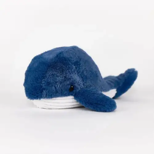 Cozy Plush Blue Whale Microwavable Toy