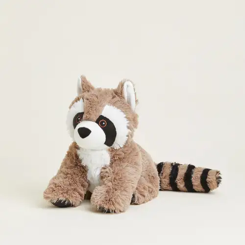 Cozy Plush Raccoon Microwavable Toy