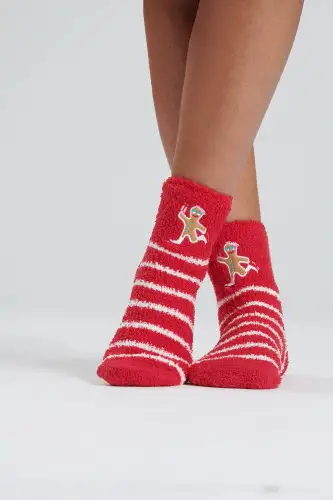 Gingerbread Man Gift Boxed Slipper Socks