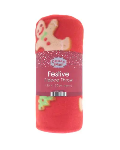 Gingerbread Lightweight Fleece Blanket 120x150cm